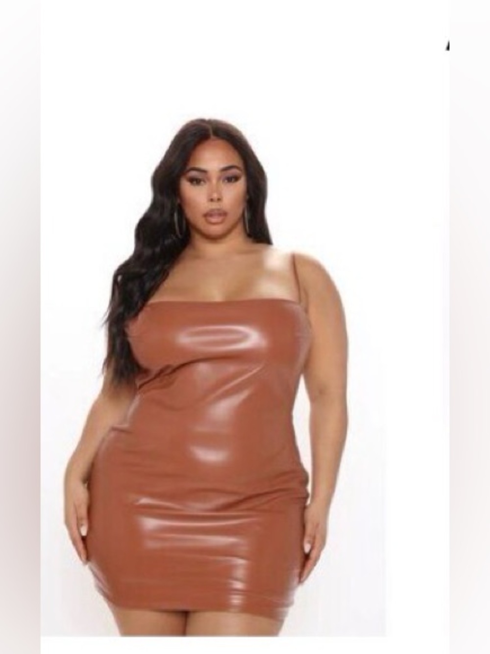 Fashion nova Sleek Brown Strappy Bodycon Dress